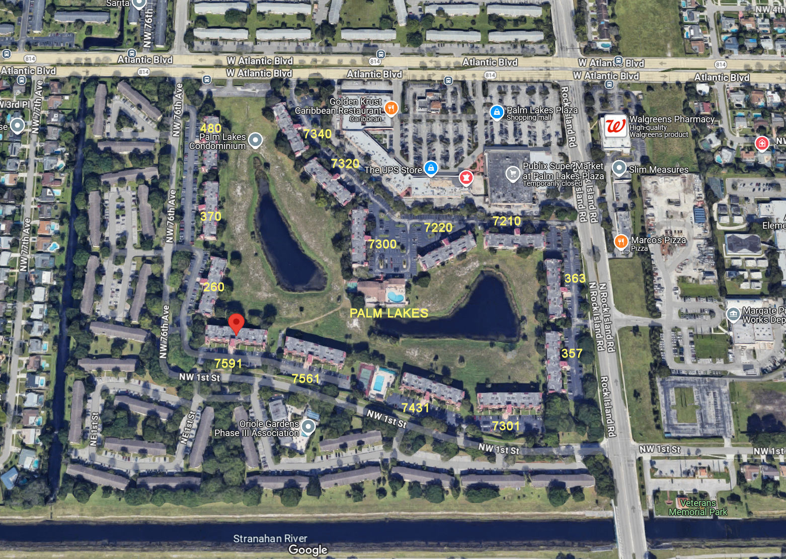 Aerial photo of Palm Lakes (14 blocks)