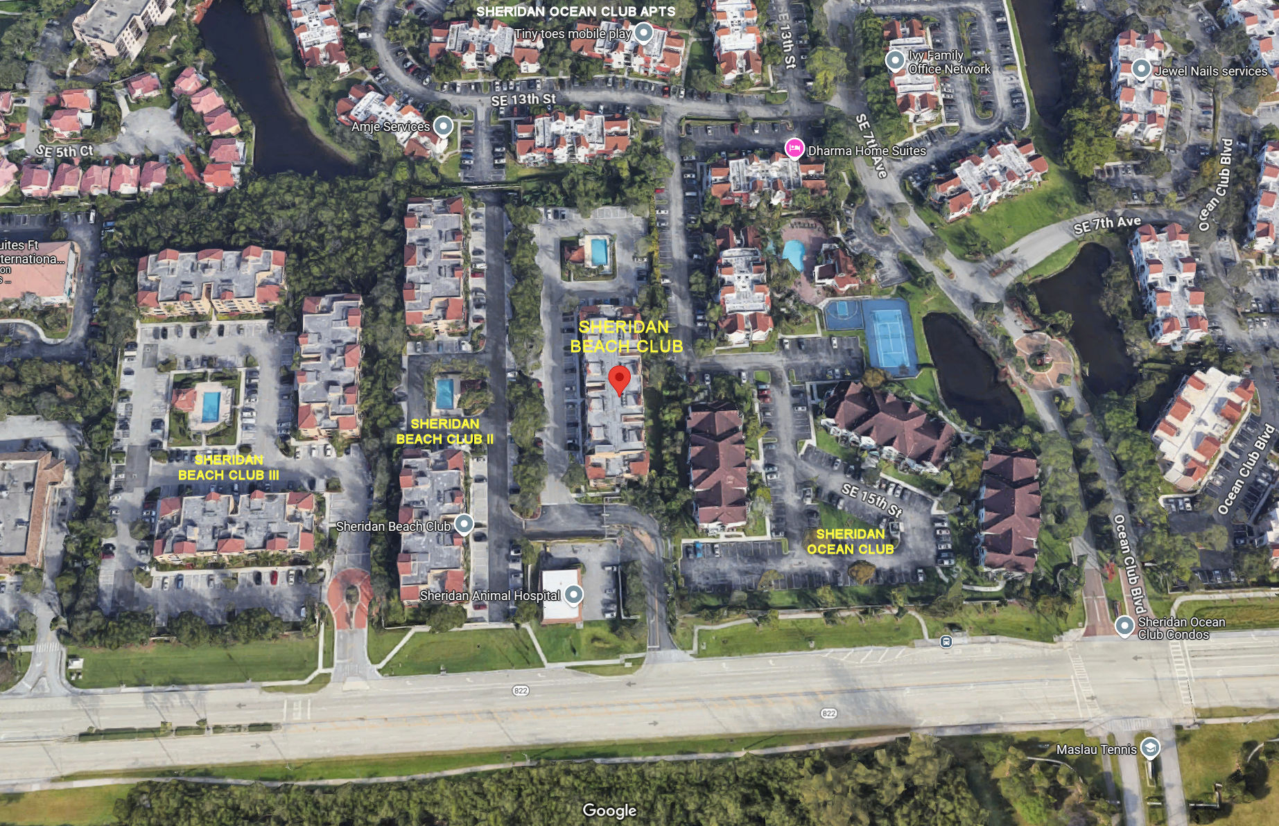 Aerial photo of Sheridan Beach Club 1