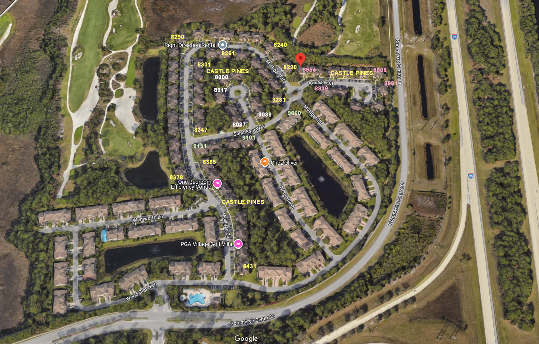 Aerial photo of Castle Pines