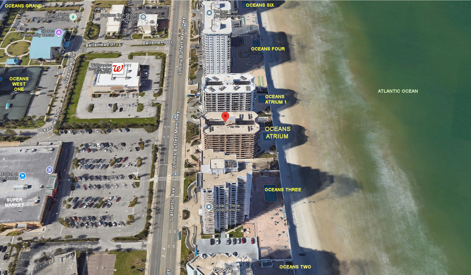 Aerial photo of Oceans Atrium