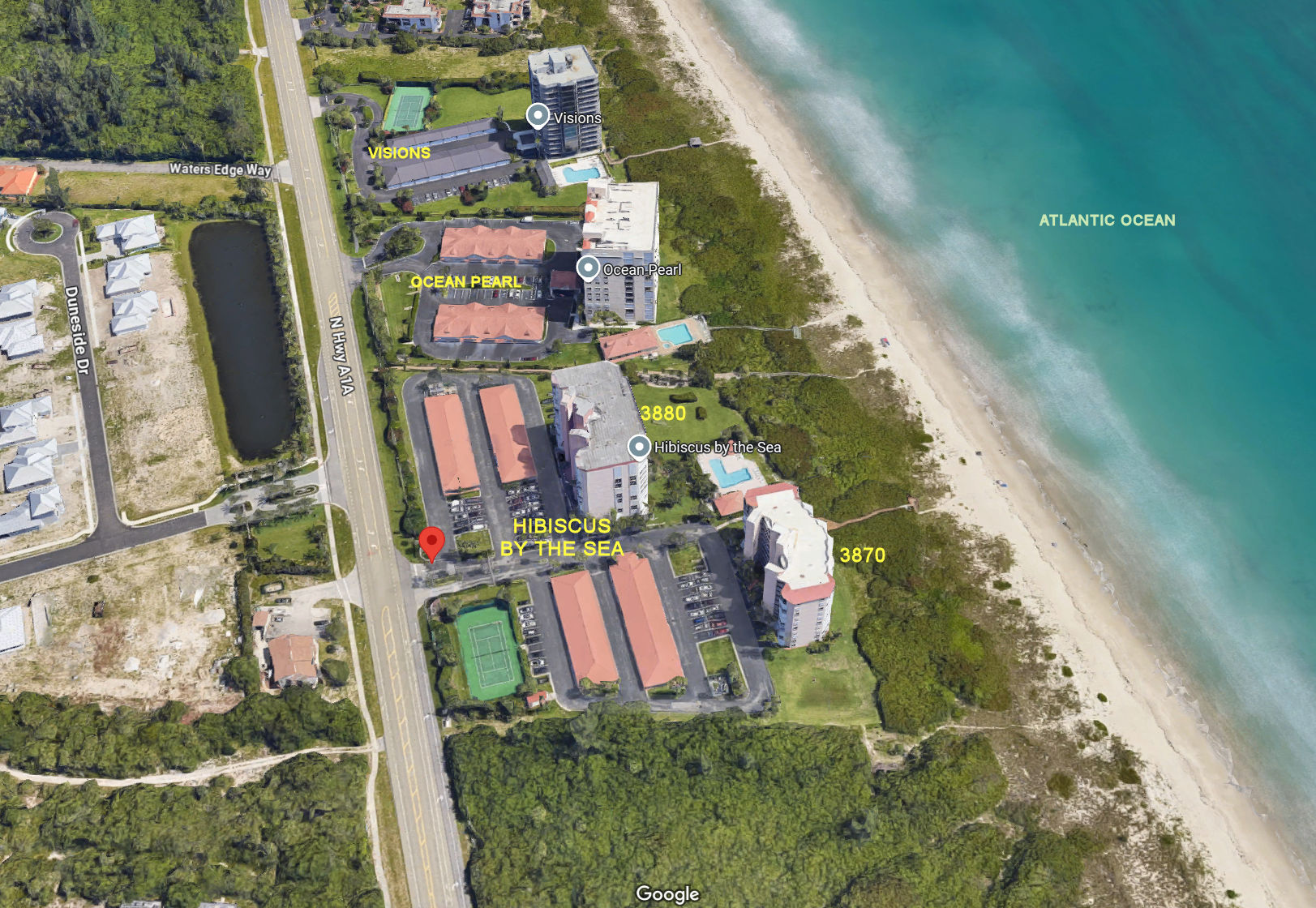 Aerial photo of Hibiscus by the Sea