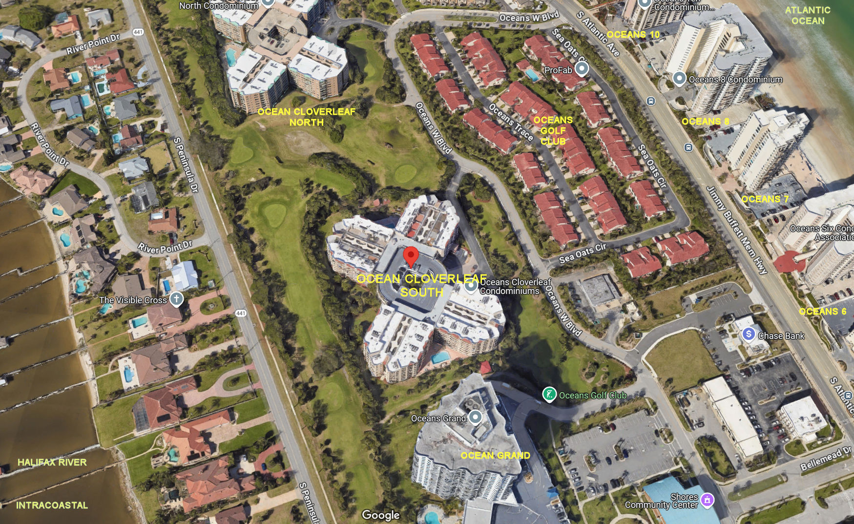 Aerial photo of Oceans Cloverleaf South