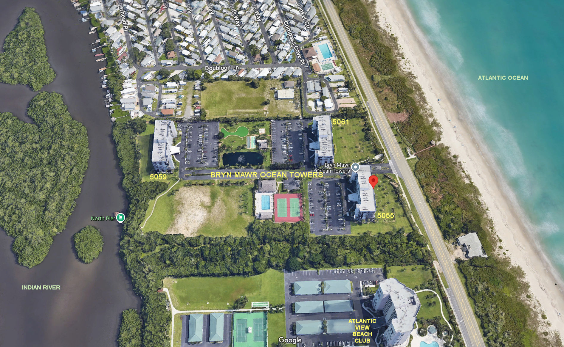 Aerial photo of Bryn Mawr Ocean Towers (5055 5059&5061)