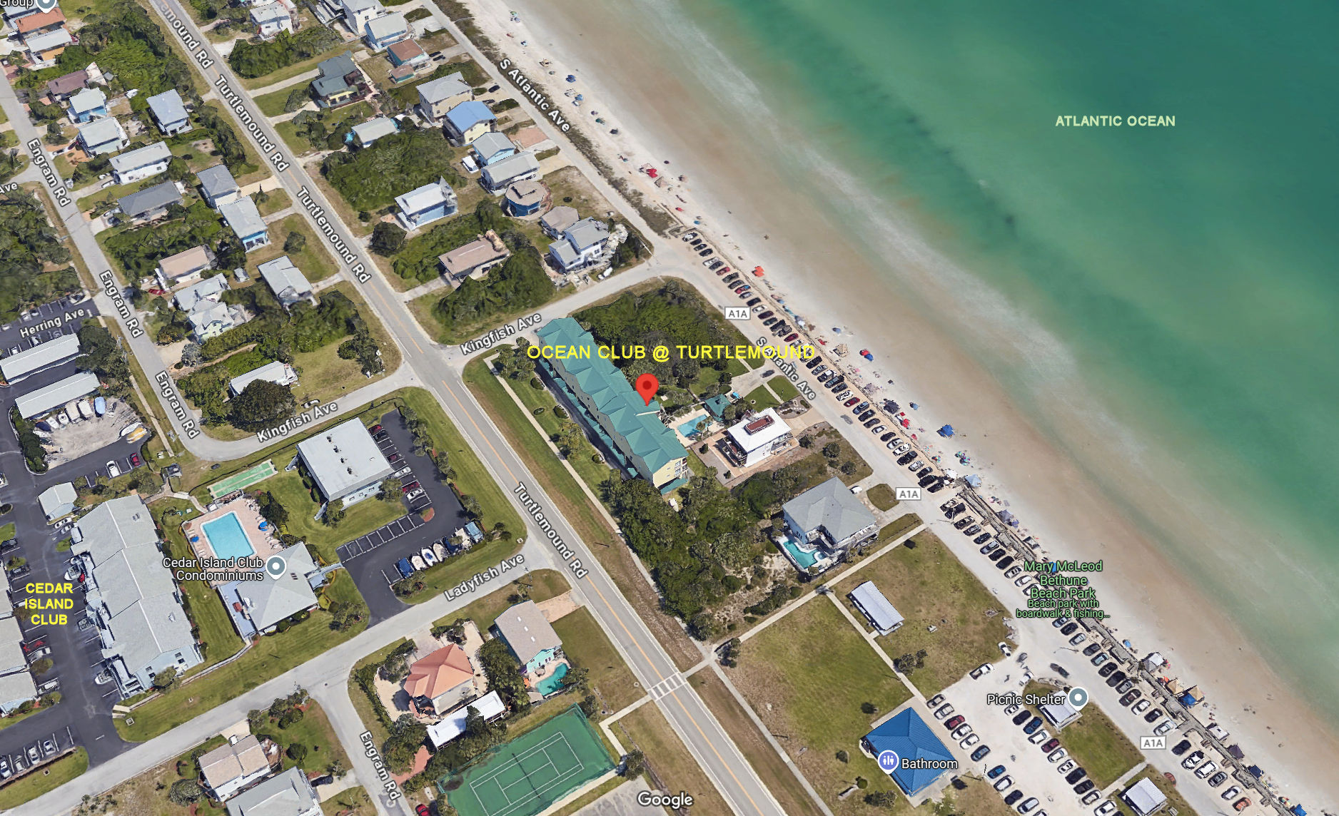 Aerial photo of Ocean Club at Turtlemound