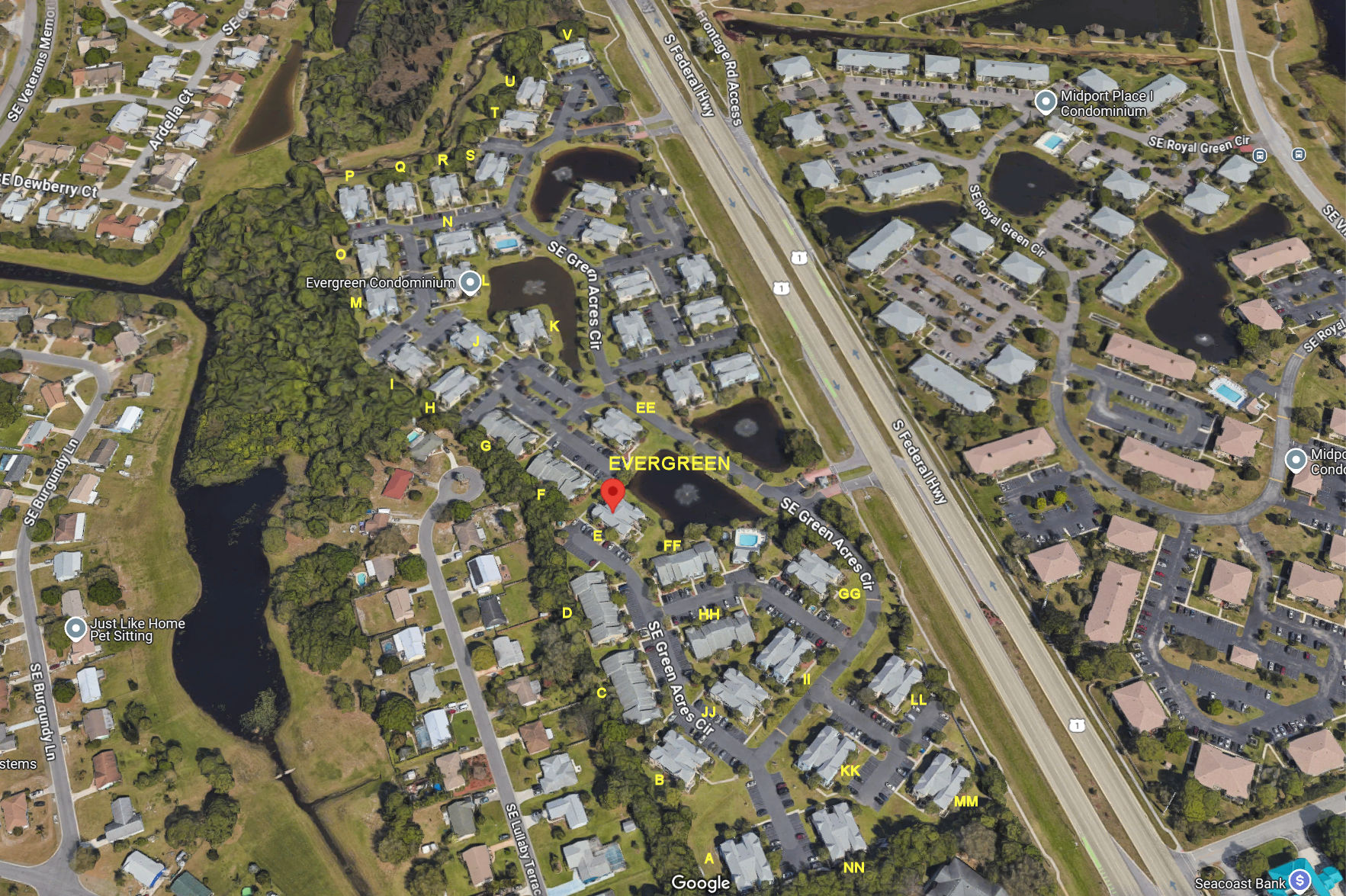 Aerial photo of Evergreen at Port St Lucie