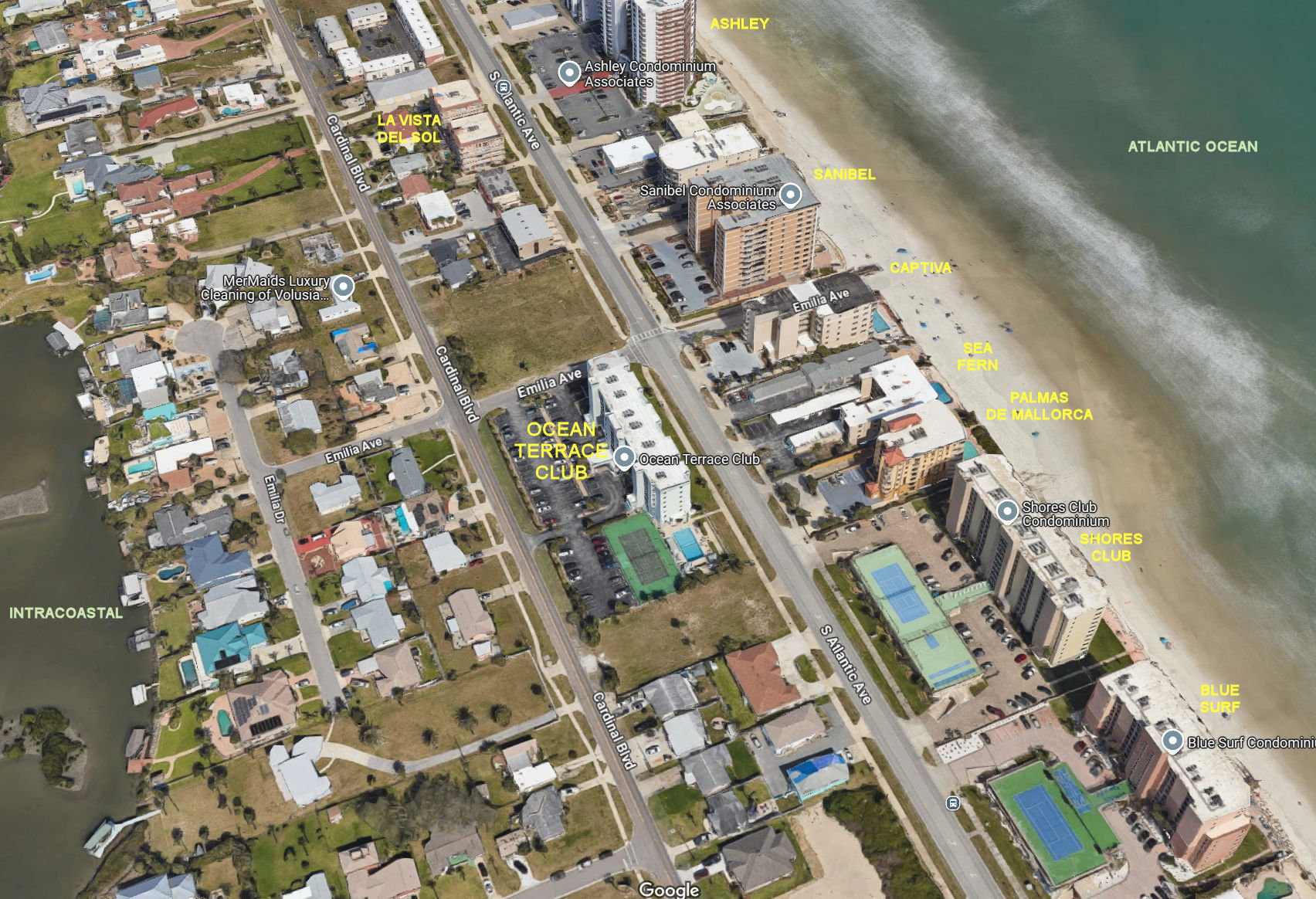 Aerial photo of Ocean Terrace Club