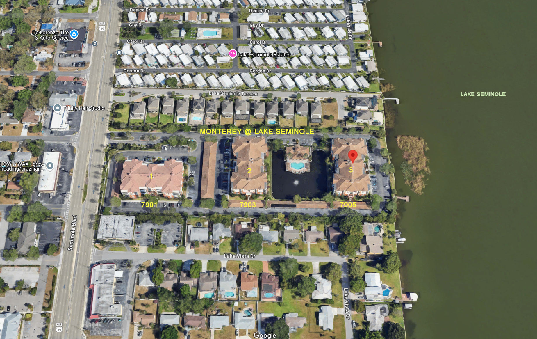 Aerial photo of Monterey at Lake Seminole (1-3)