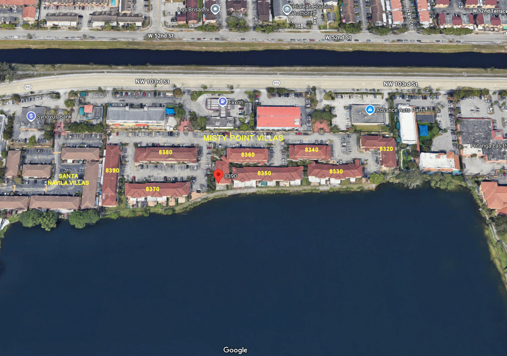 Aerial photo of Misty Point Villas