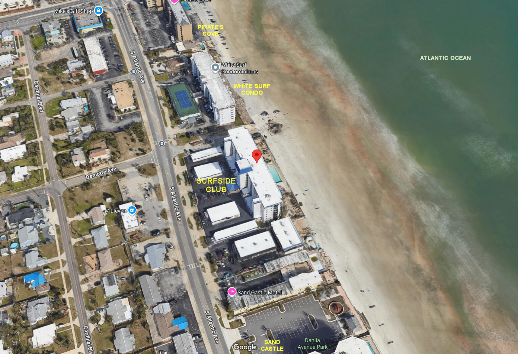 Aerial photo of Surfside Club