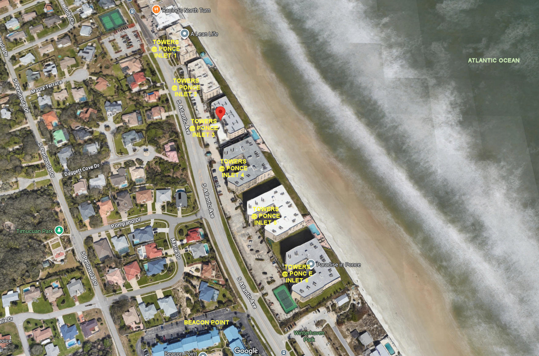 Aerial photo of Towers at Ponce Inlet V