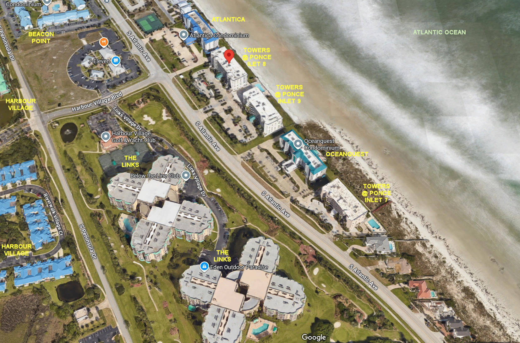 Aerial photo of Towers at Ponce Inlet VIII