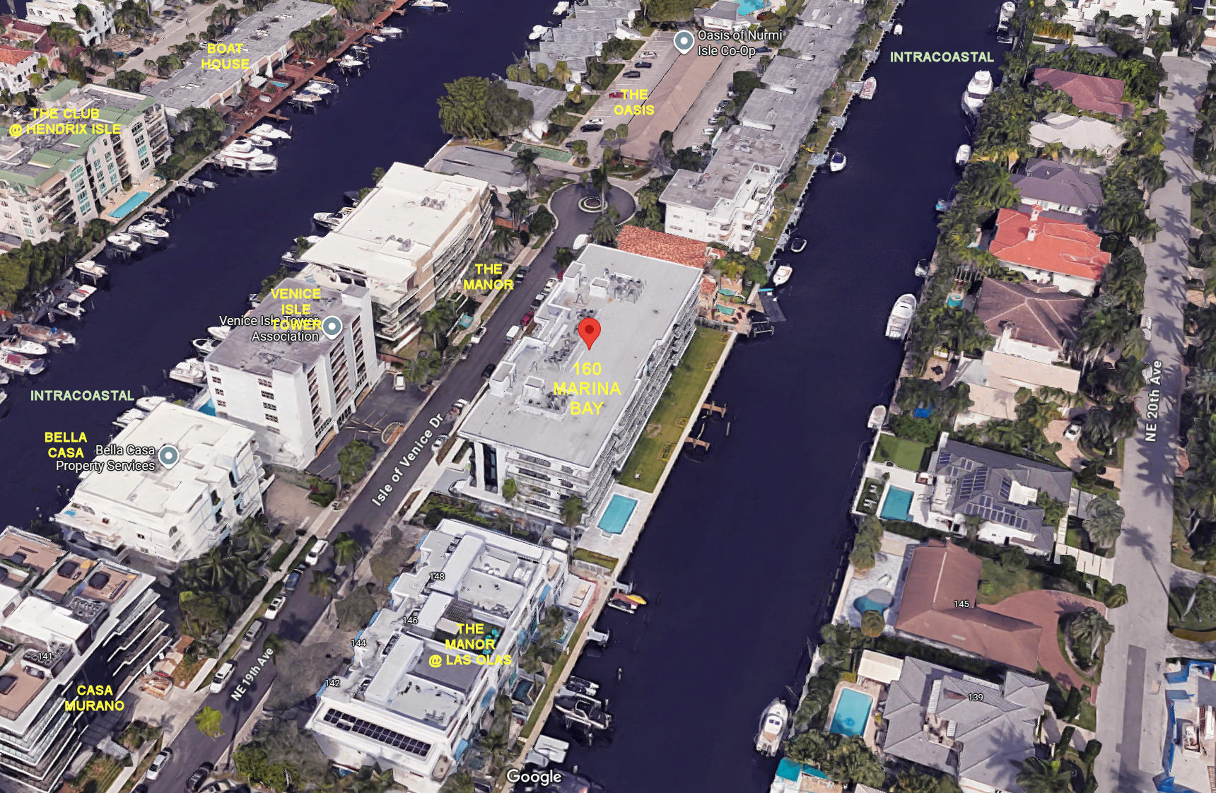 Aerial photo of 160 Marina Bay