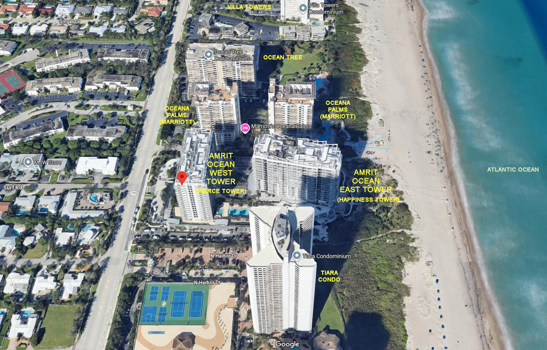 Aerial photo of Amrit Ocean Resort - West Tower