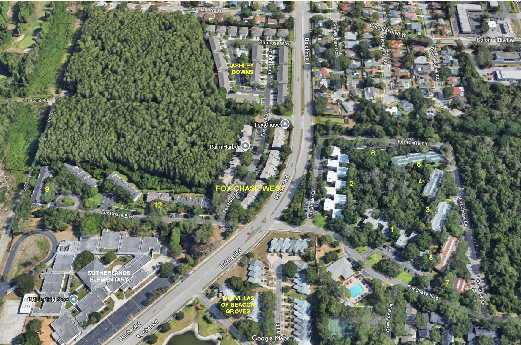 Aerial photo of Fox Chase West