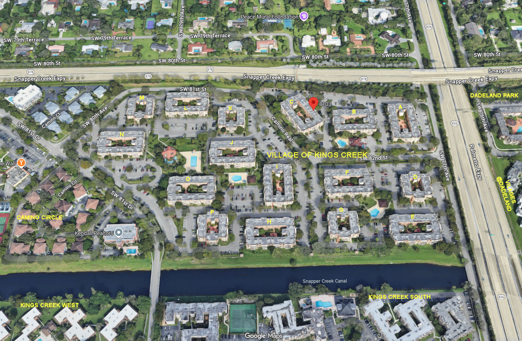 Aerial photo of Village of Kings Creek A-H