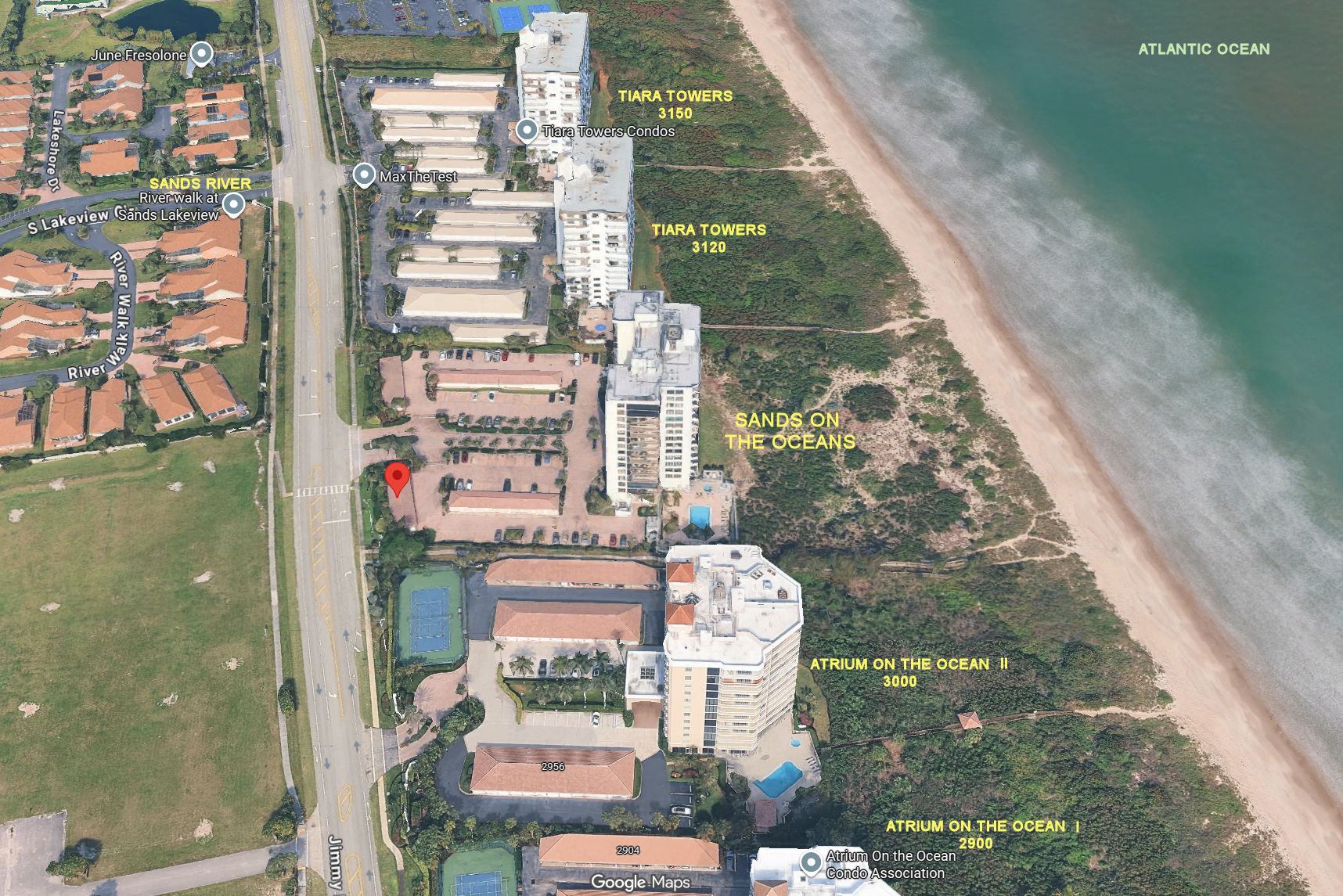 Aerial photo of Sands on the Ocean