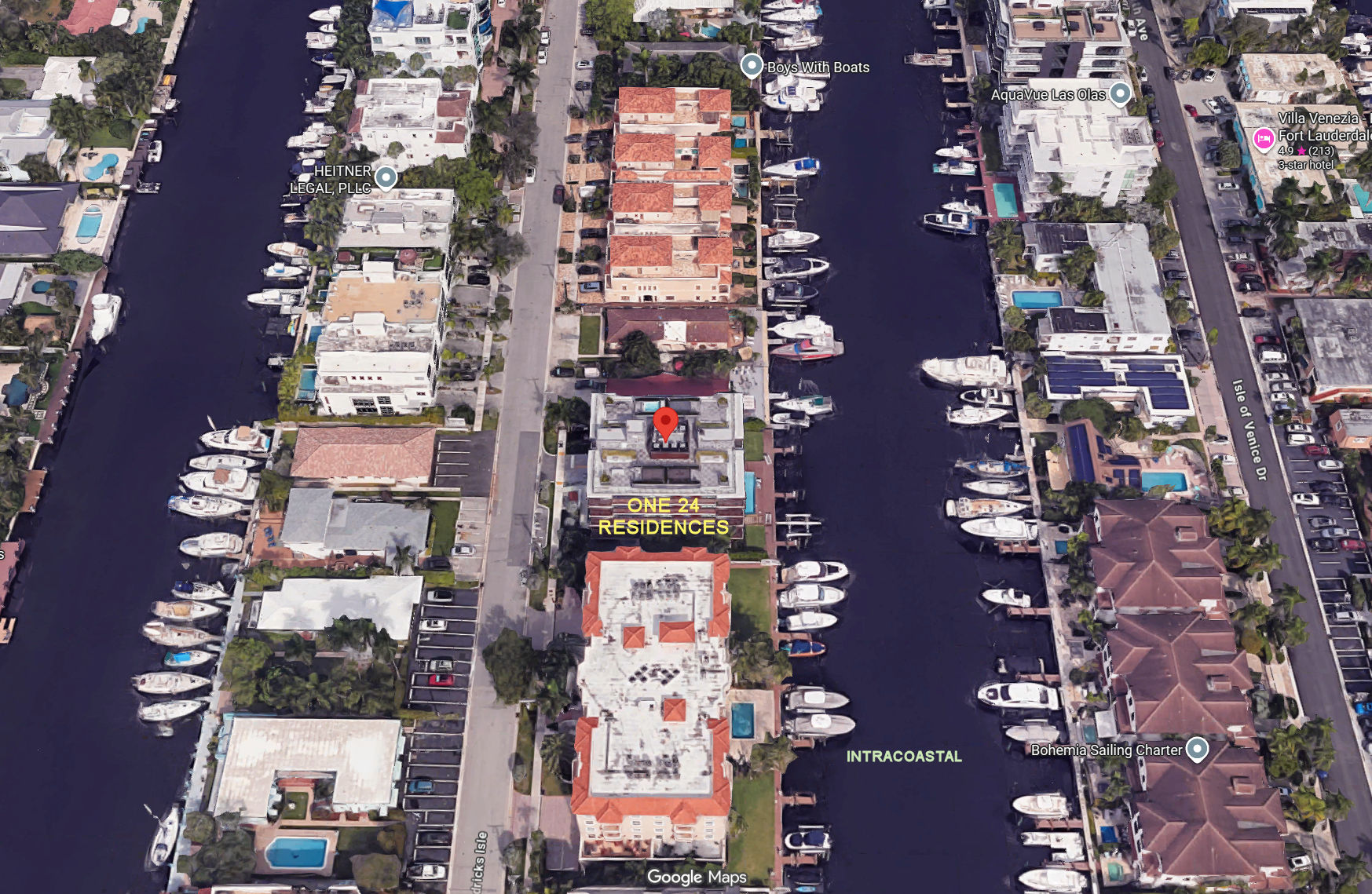 Aerial photo of One 24 Residences