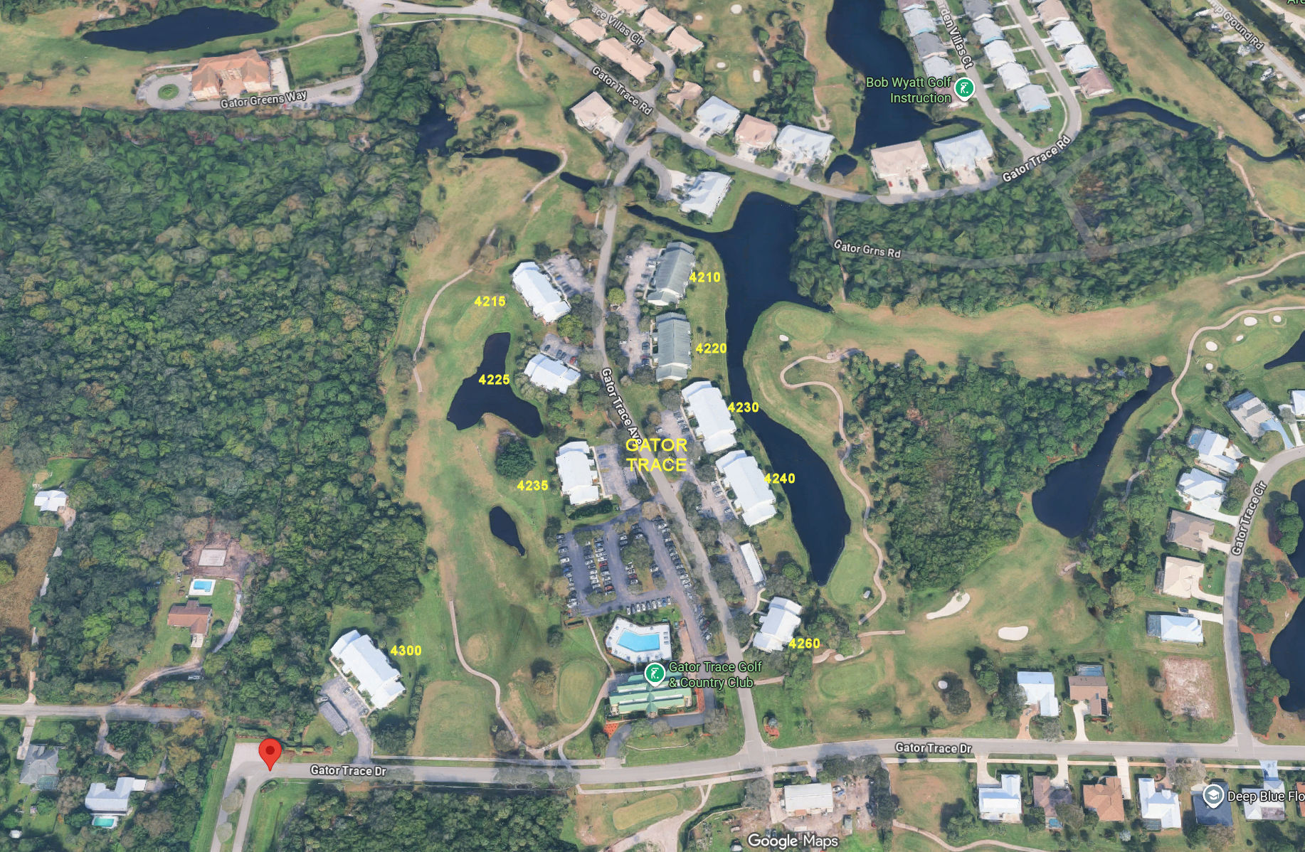 Aerial photo of Gator Trace