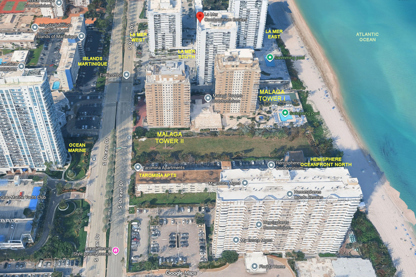 Aerial photo of Malaga Towers 1&2