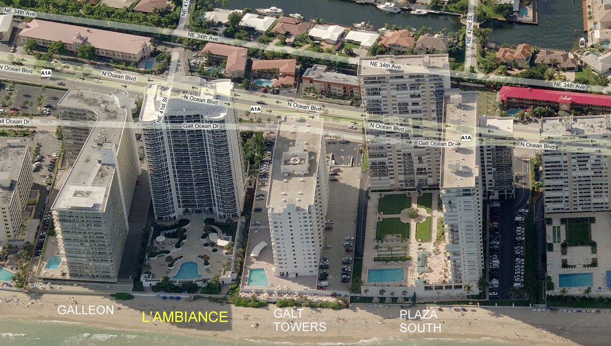 Aerial photo of L'Ambiance Beach