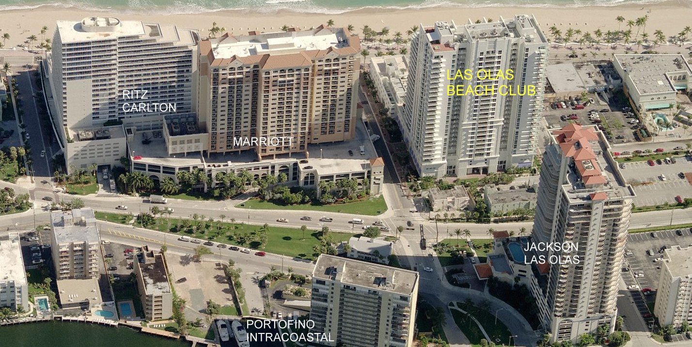 Aerial photo of Las Olas Beach Club