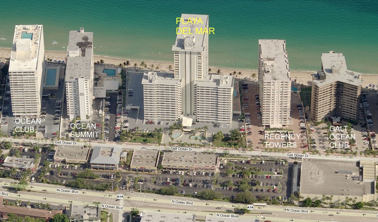 Aerial photo of Playa del Mar