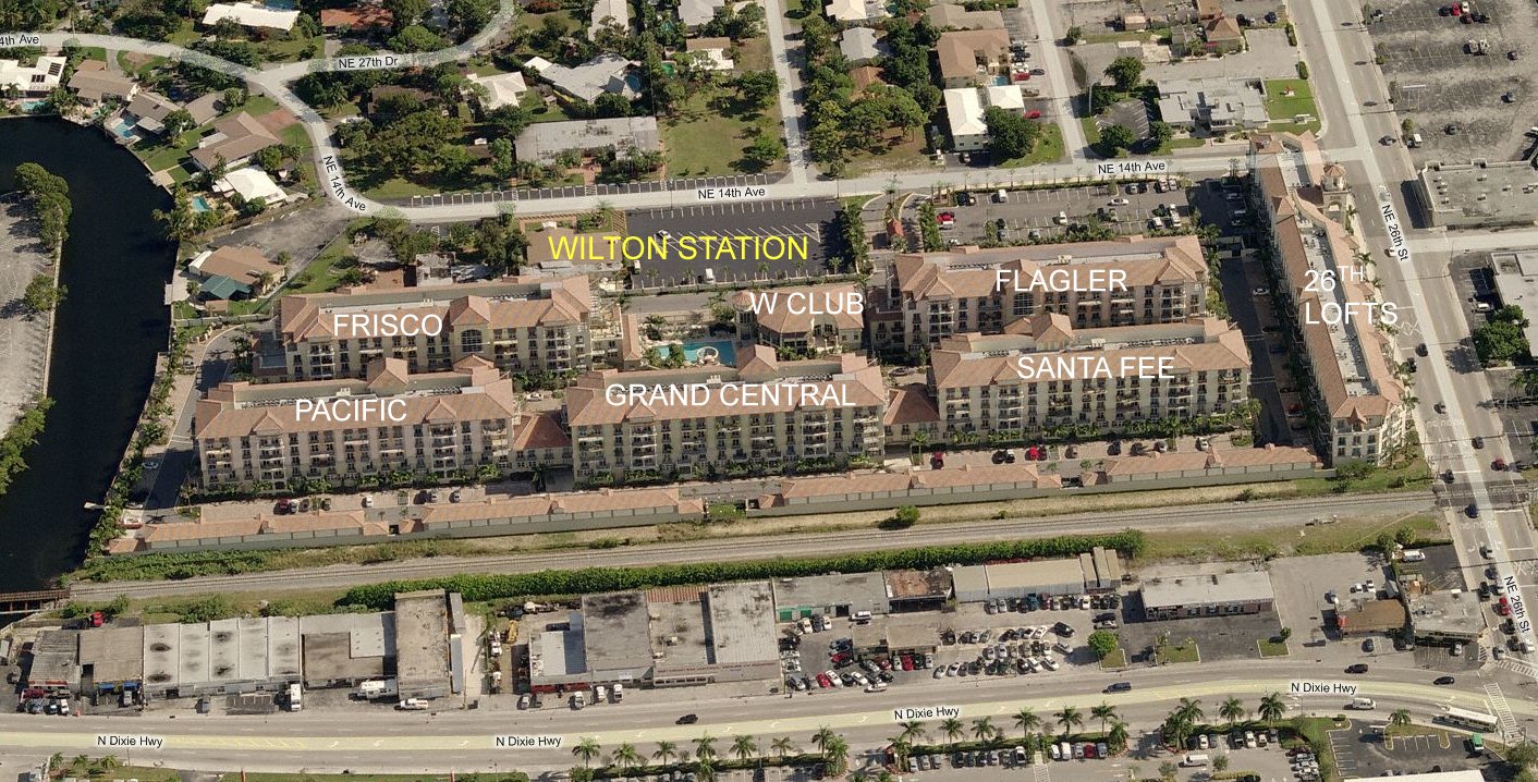 Aerial photo of Wilton Station