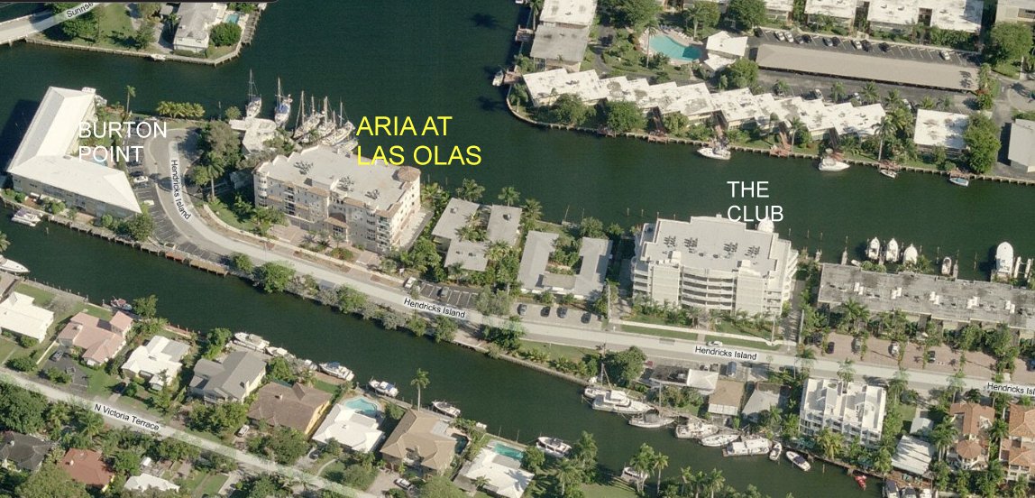 Aerial photo of Aria Las Olas