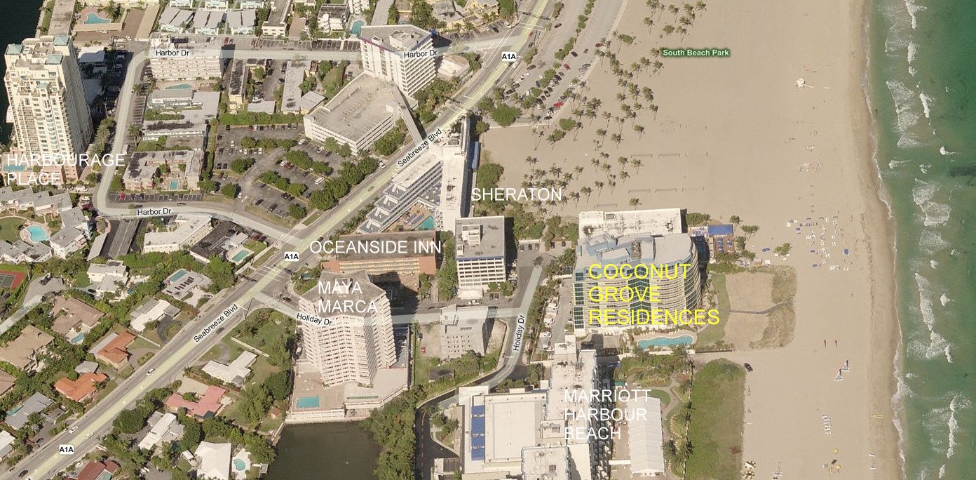 Aerial photo of Coconut Grove