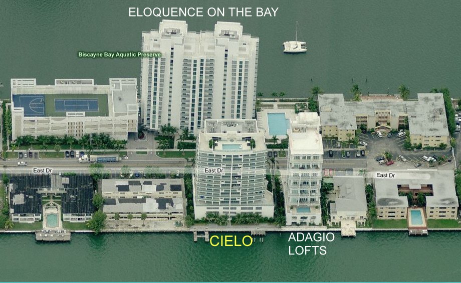 Aerial photo of Cielo on the Bay