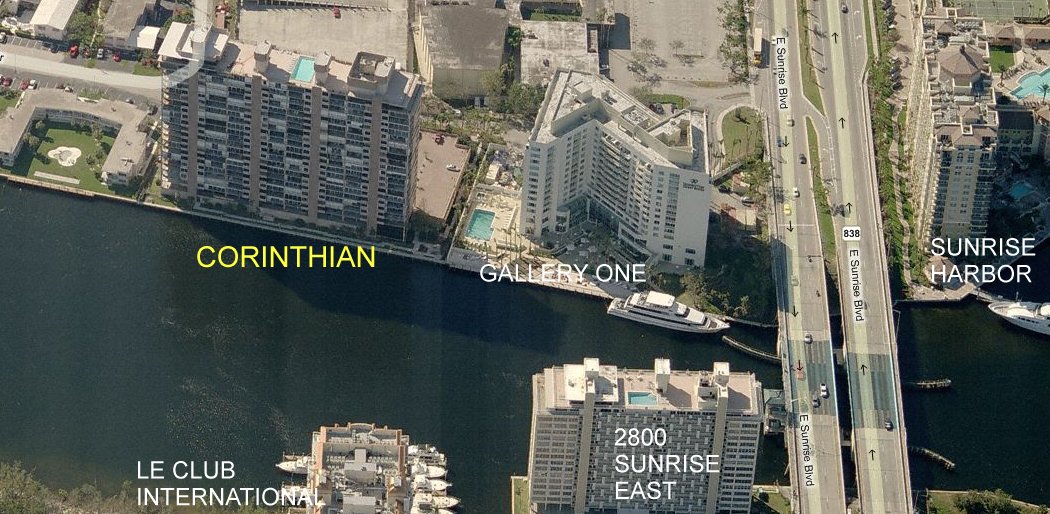 Aerial photo of Corinthian on the Intracoastal