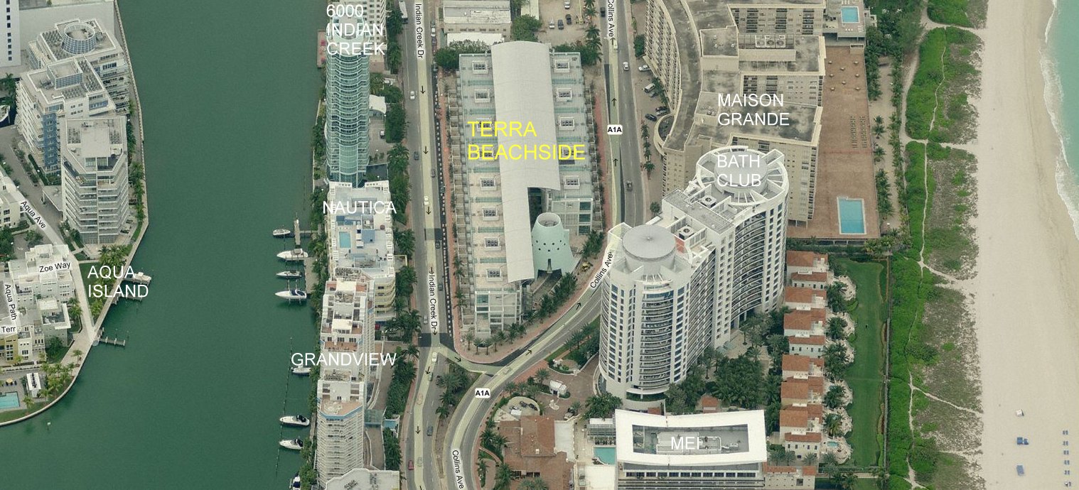 Aerial photo of Terra Beachside