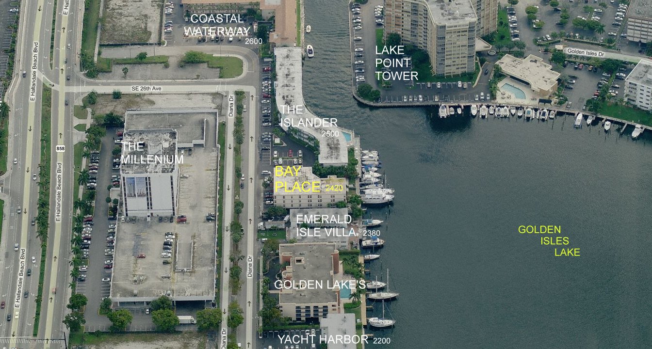 Aerial photo of Bay Place