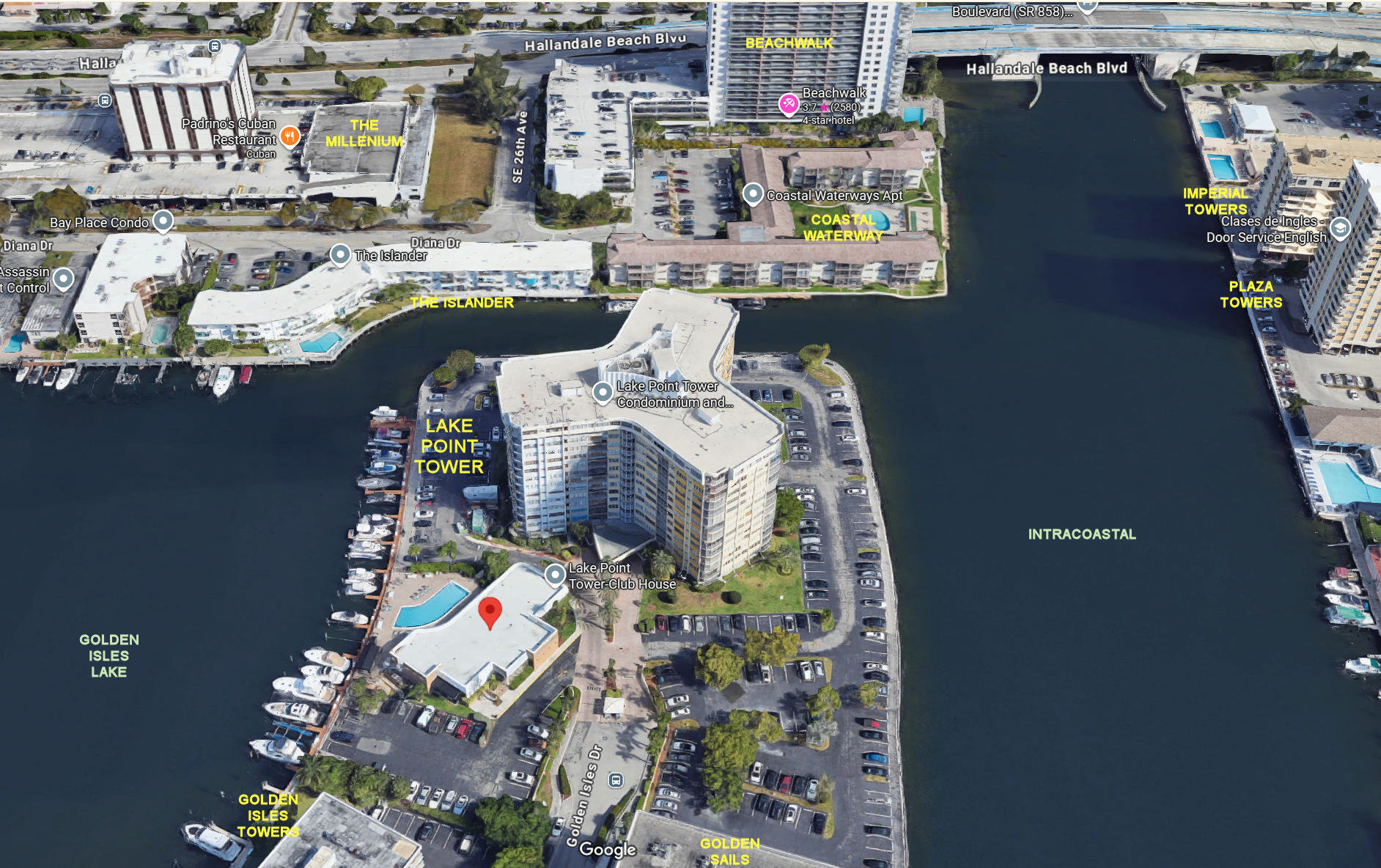 Aerial photo of Lake Point Tower