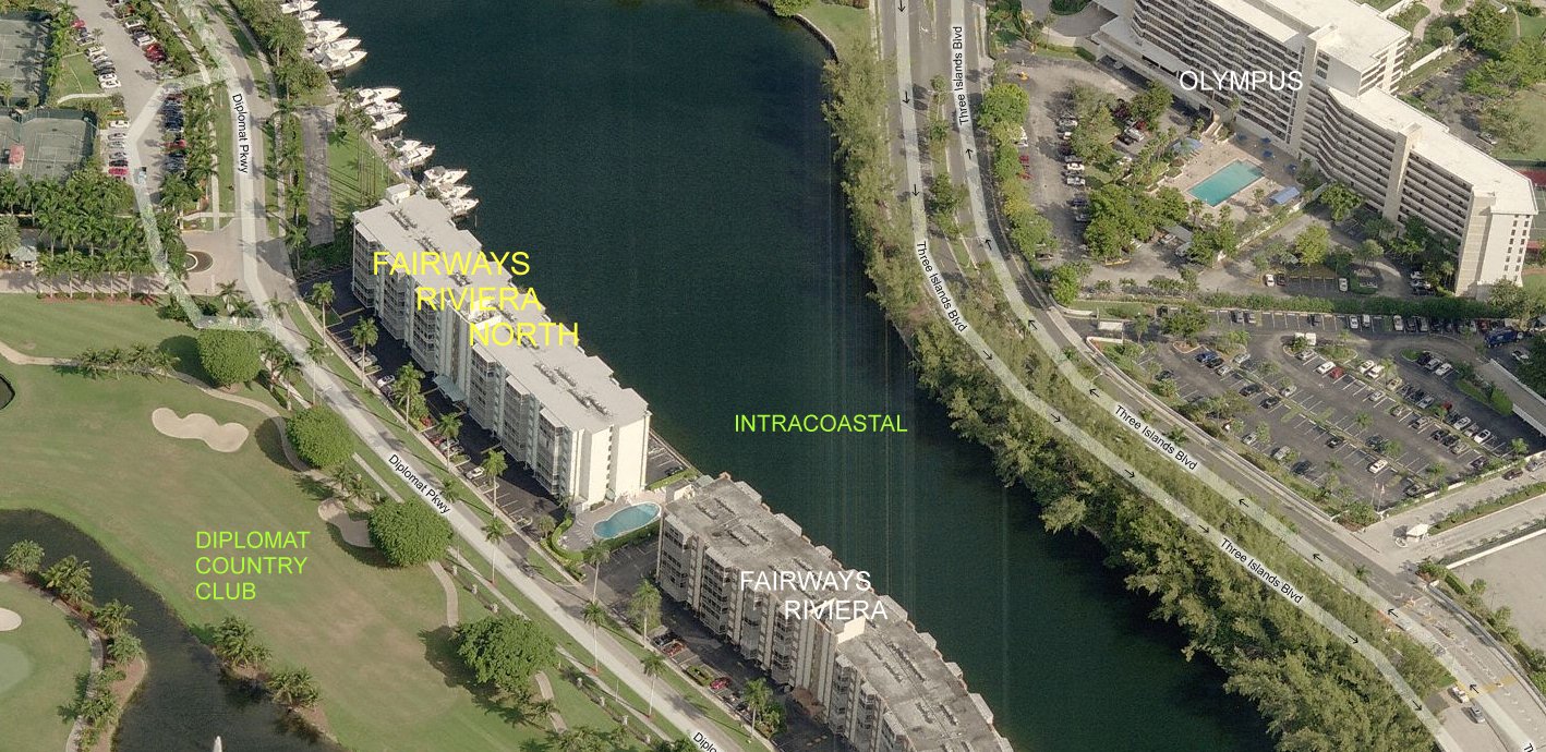 Aerial photo of Fairways Riviera North