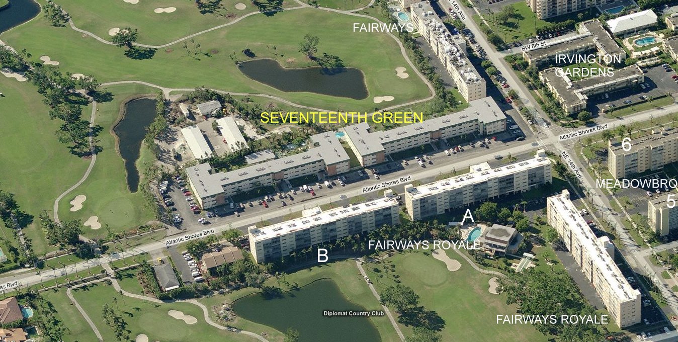 Aerial photo of Seventeenth Green