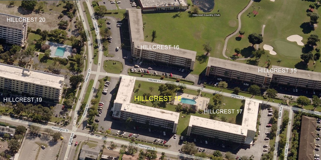 Aerial photo of Hillcrest Country Club 18