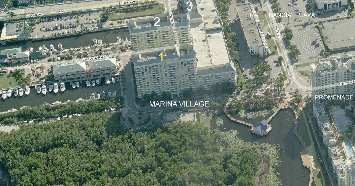 Aerial photo of Marina Village 1