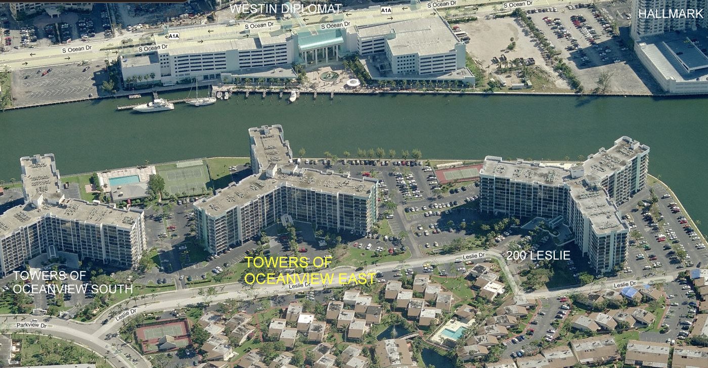 Aerial photo of Towers of Oceanview East