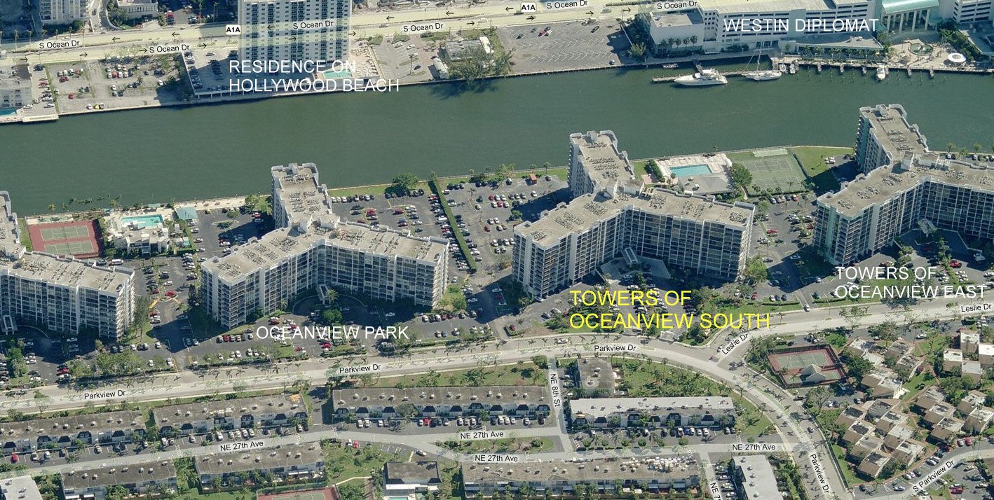 Aerial photo of Towers of Oceanview South