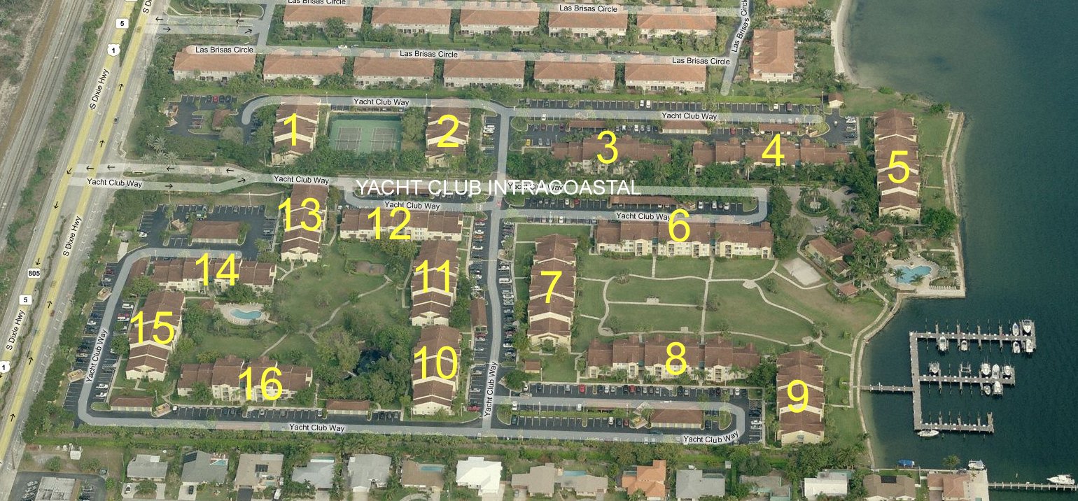 Aerial photo of Yacht Club Intracoastal