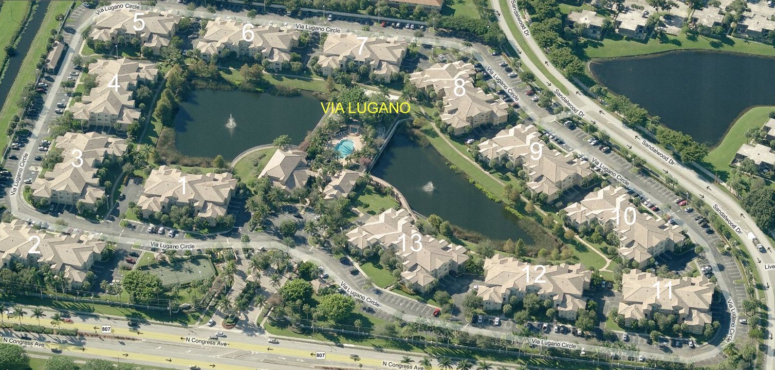 Aerial photo of Via Lugano