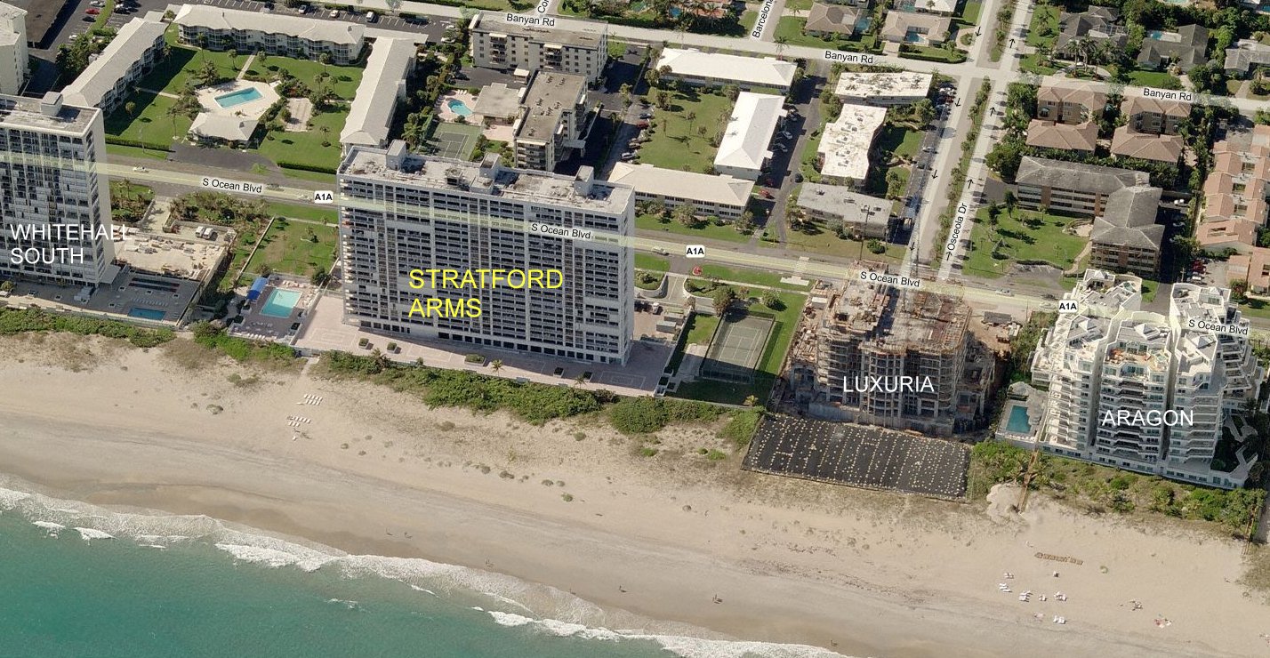 Aerial photo of Stratford Arms