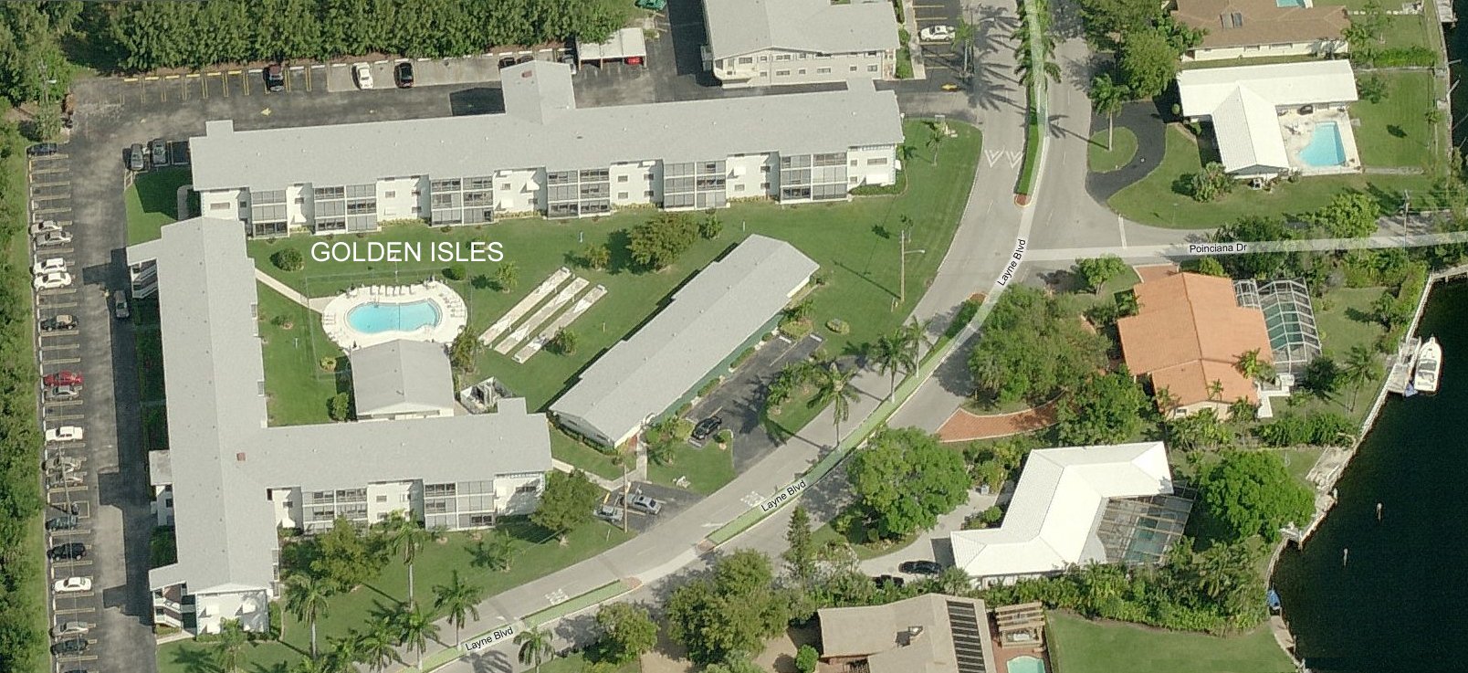 Aerial photo of Golden Isle