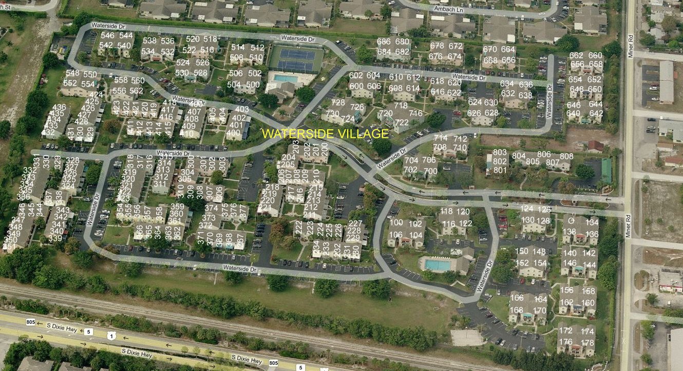 Aerial photo of Waterside Village