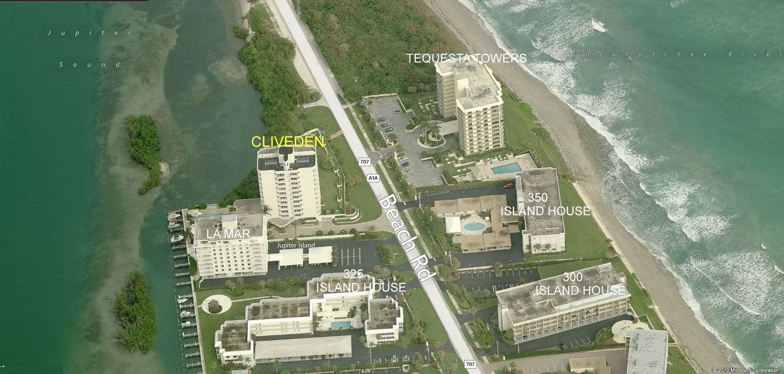 Aerial photo of Cliveden Jupiter Island