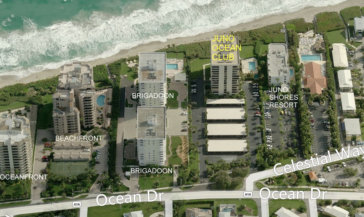 Aerial photo of Juno Ocean Club