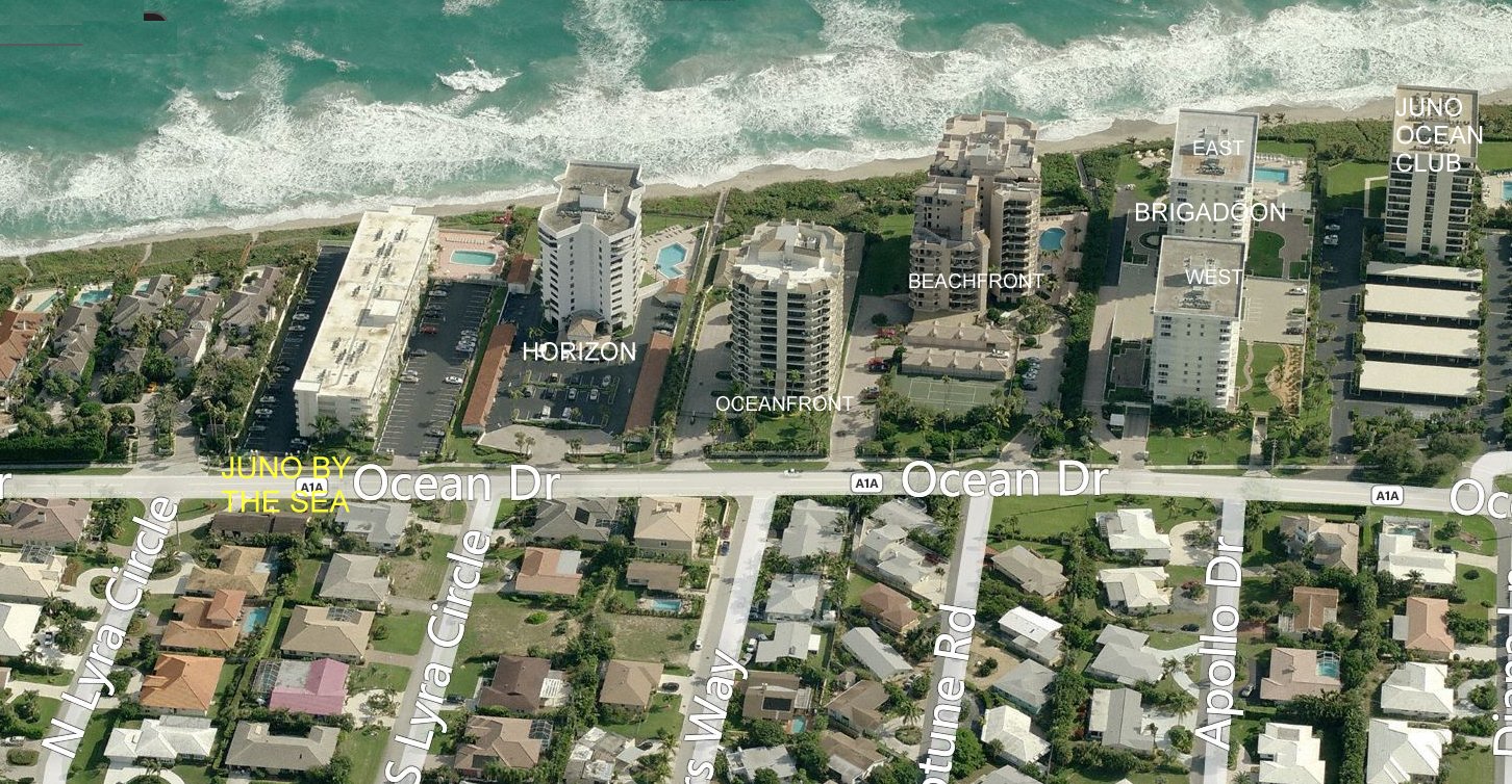 Aerial photo of Juno by the Sea