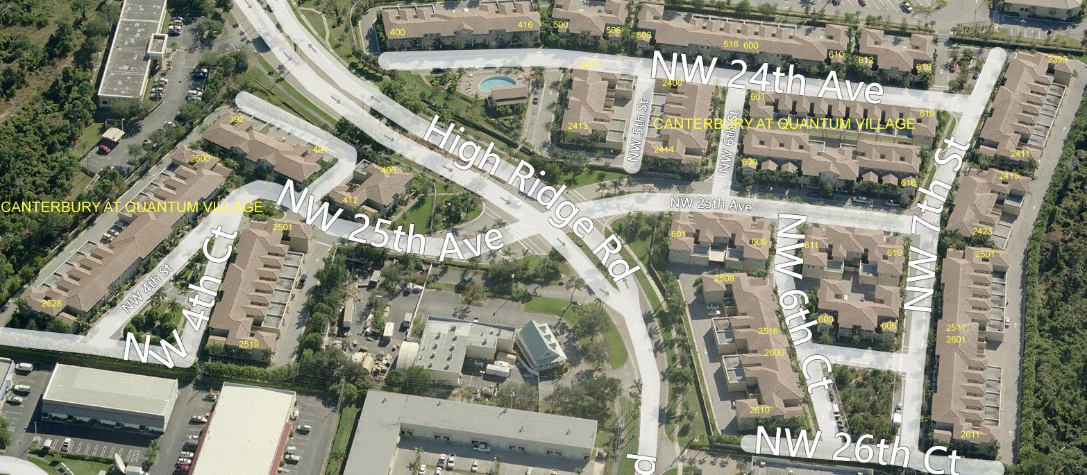 Aerial photo of Canterbury at Quantum Village