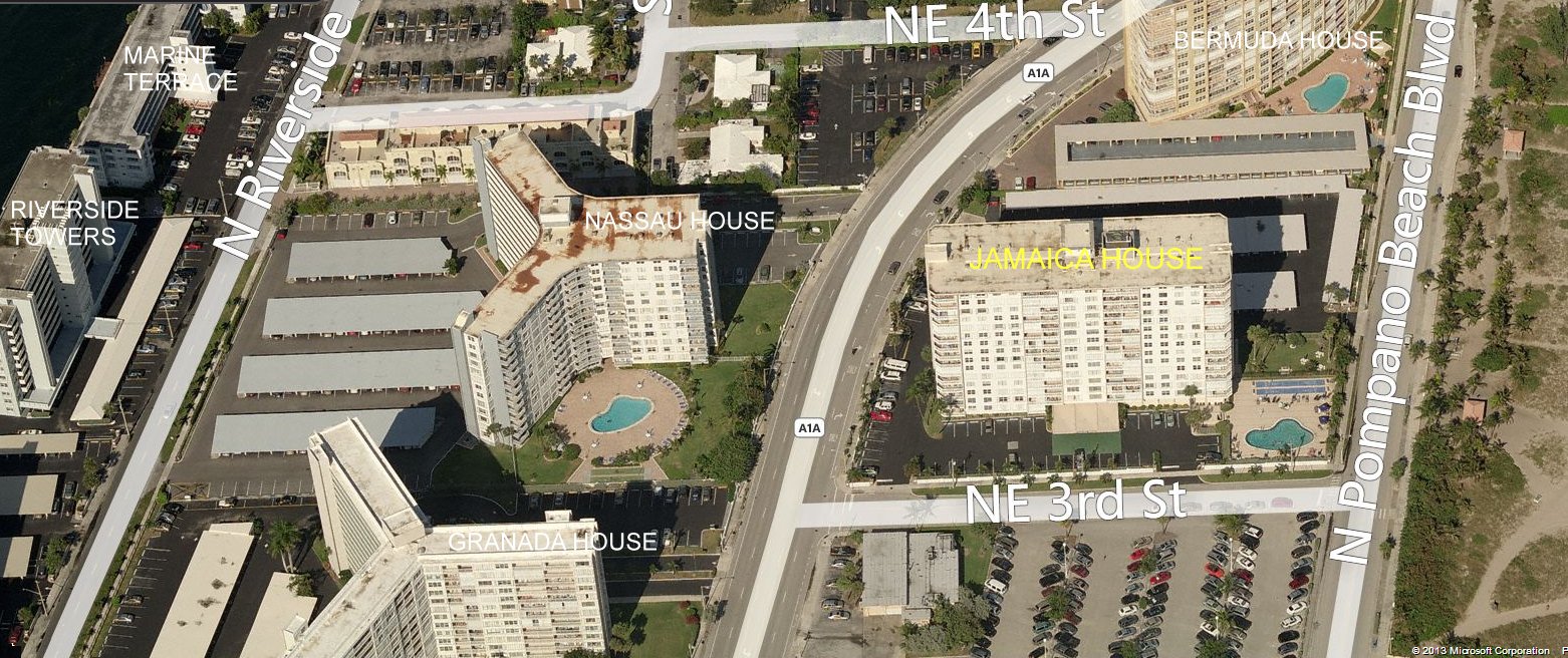 Aerial photo of Jamaica House